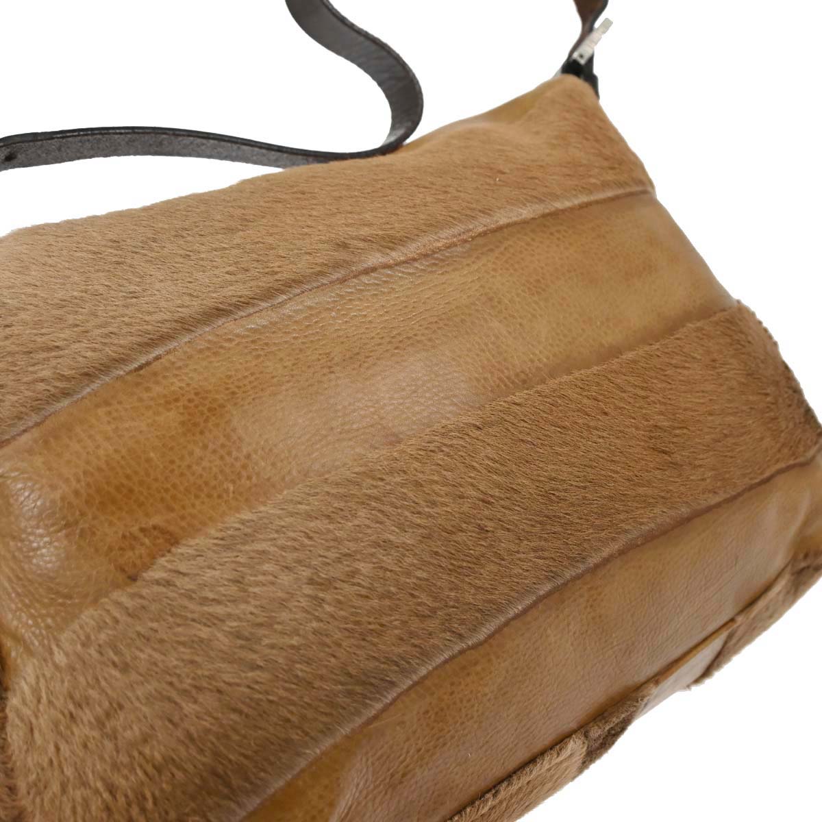 Fendi Brown Pony Hair Mamma Baguette Handbag