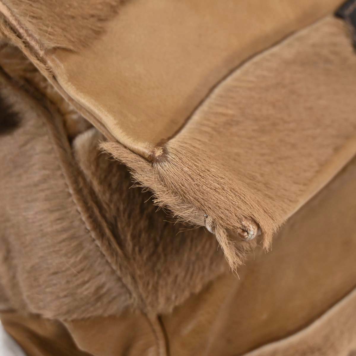Fendi Brown Pony Hair Mamma Baguette Handbag