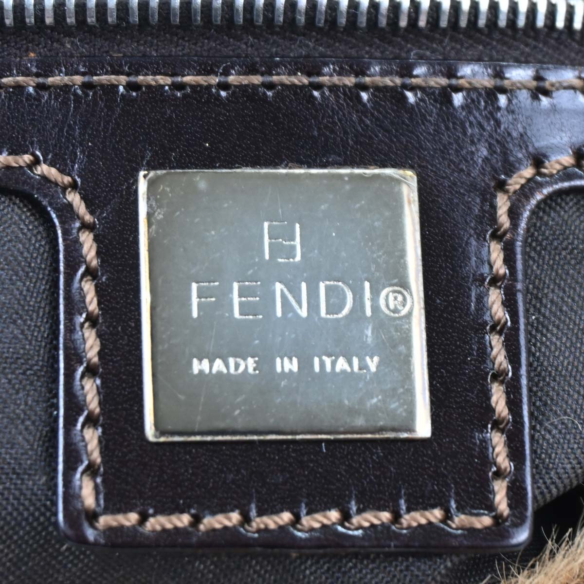Fendi Brown Pony Hair Mamma Baguette Handbag