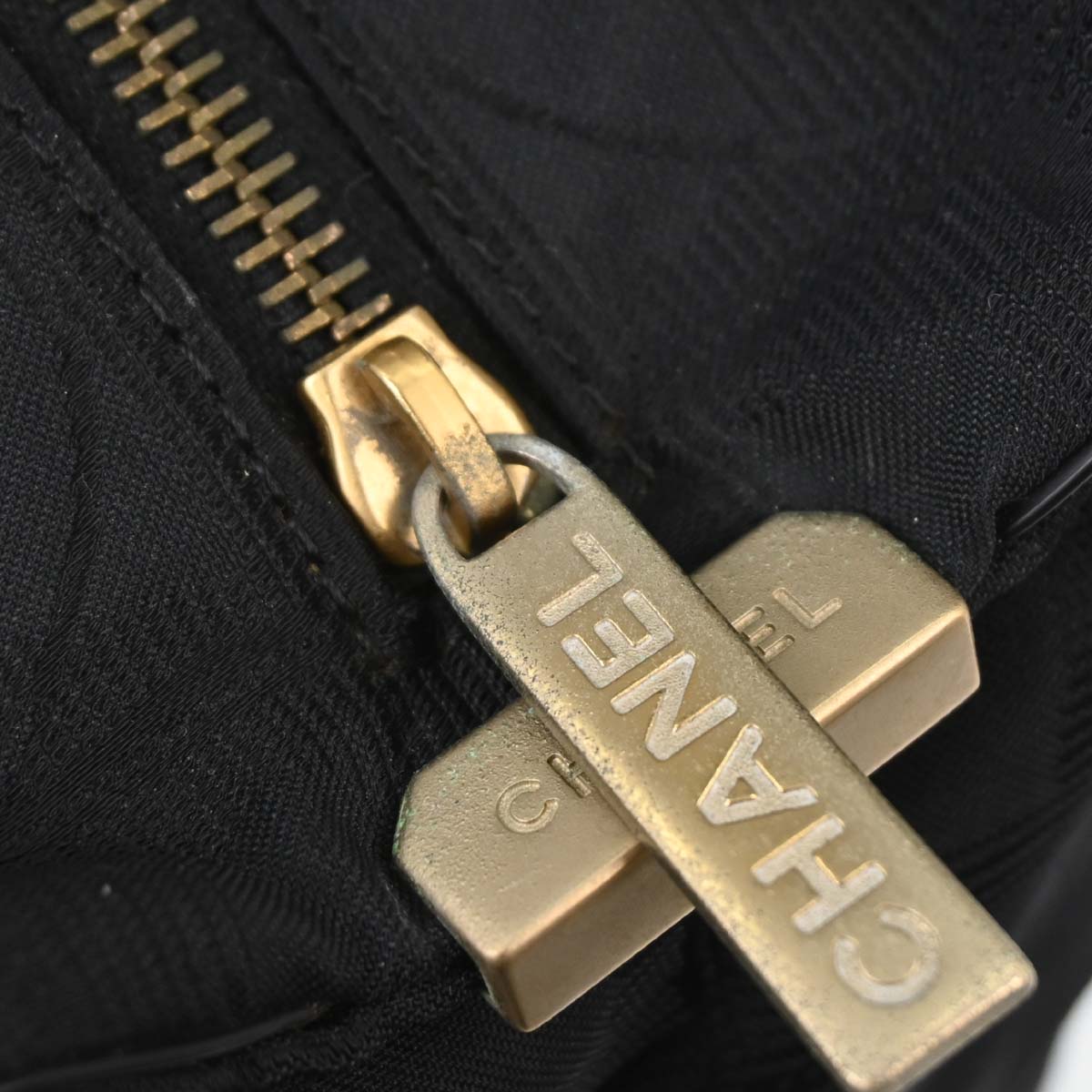 Chanel Black Jacquard Nylon Travel Line Tote Handbag