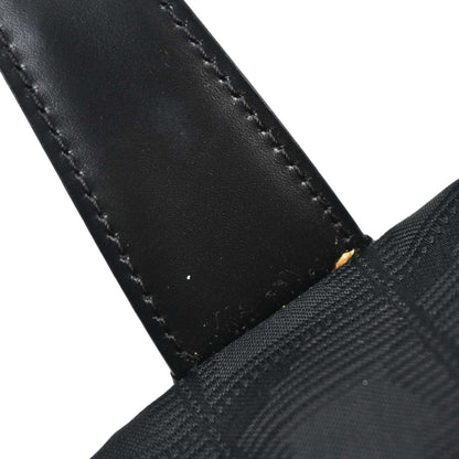 Chanel Black Jacquard Nylon Travel Line Tote Handbag