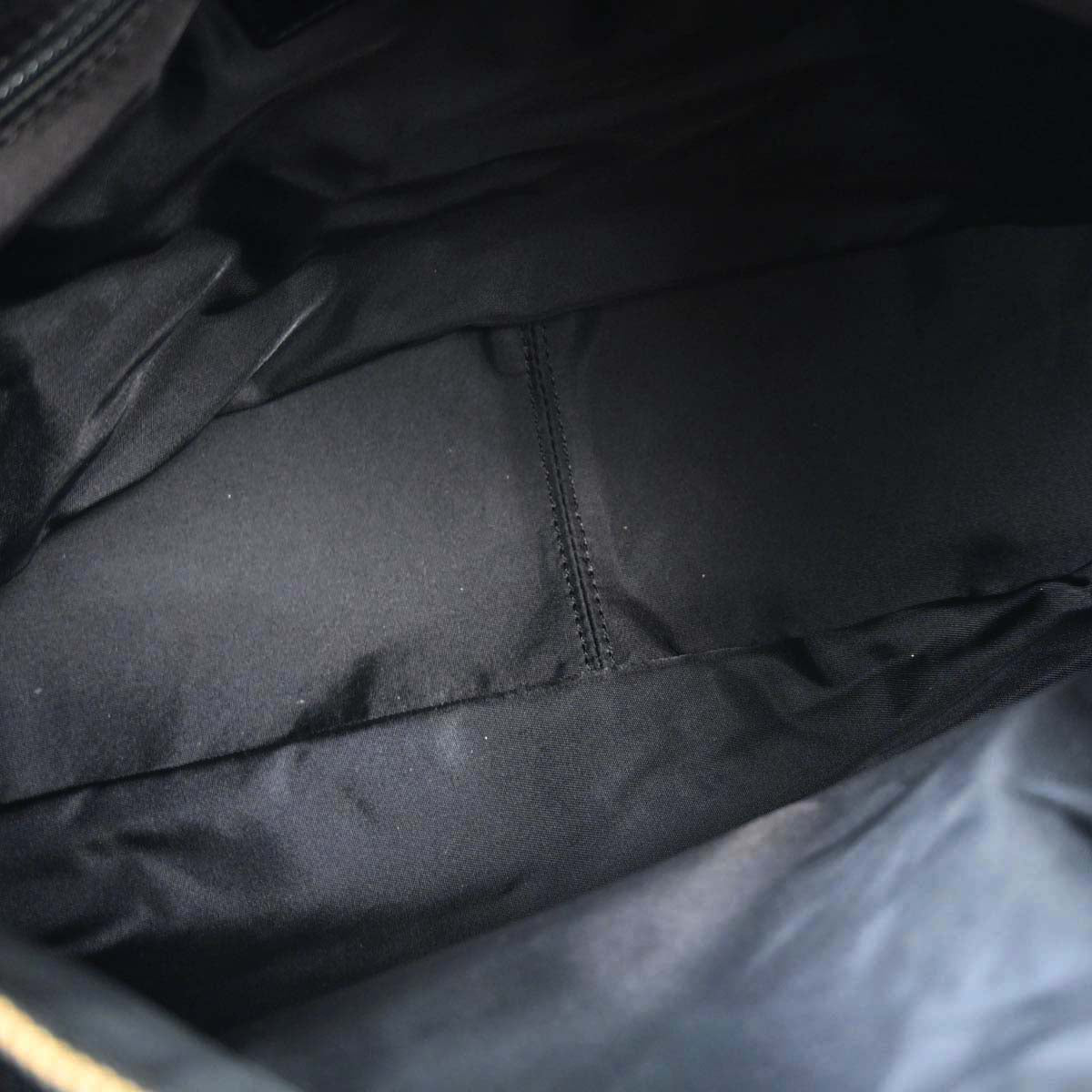 Chanel Black Jacquard Nylon Travel Line Tote Handbag