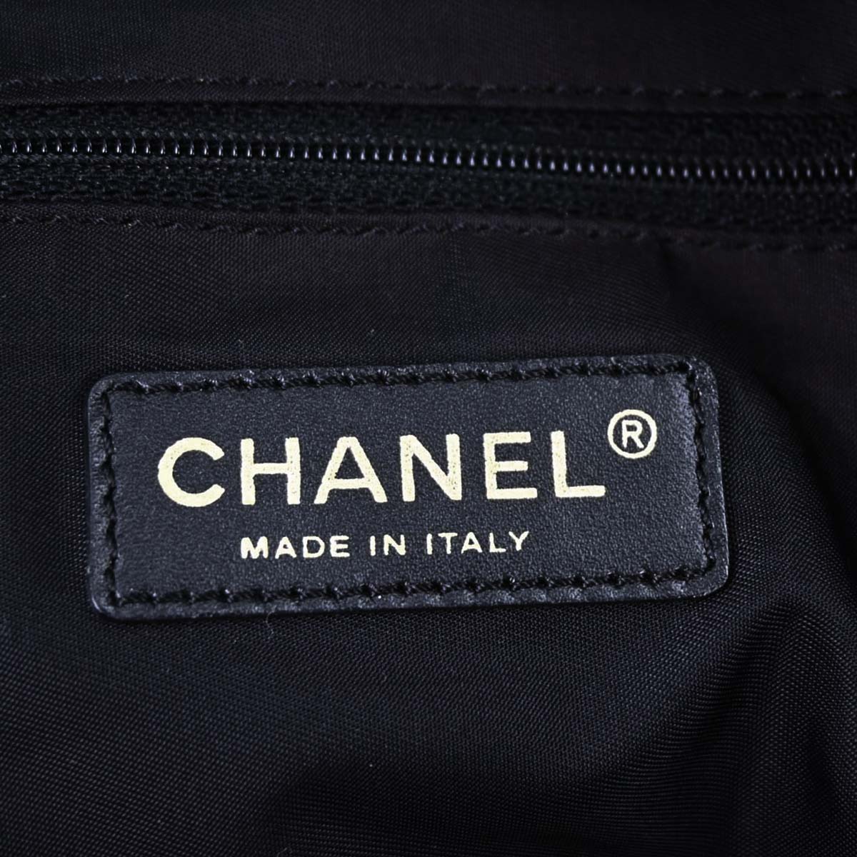 Chanel Black Jacquard Nylon Travel Line Tote Handbag