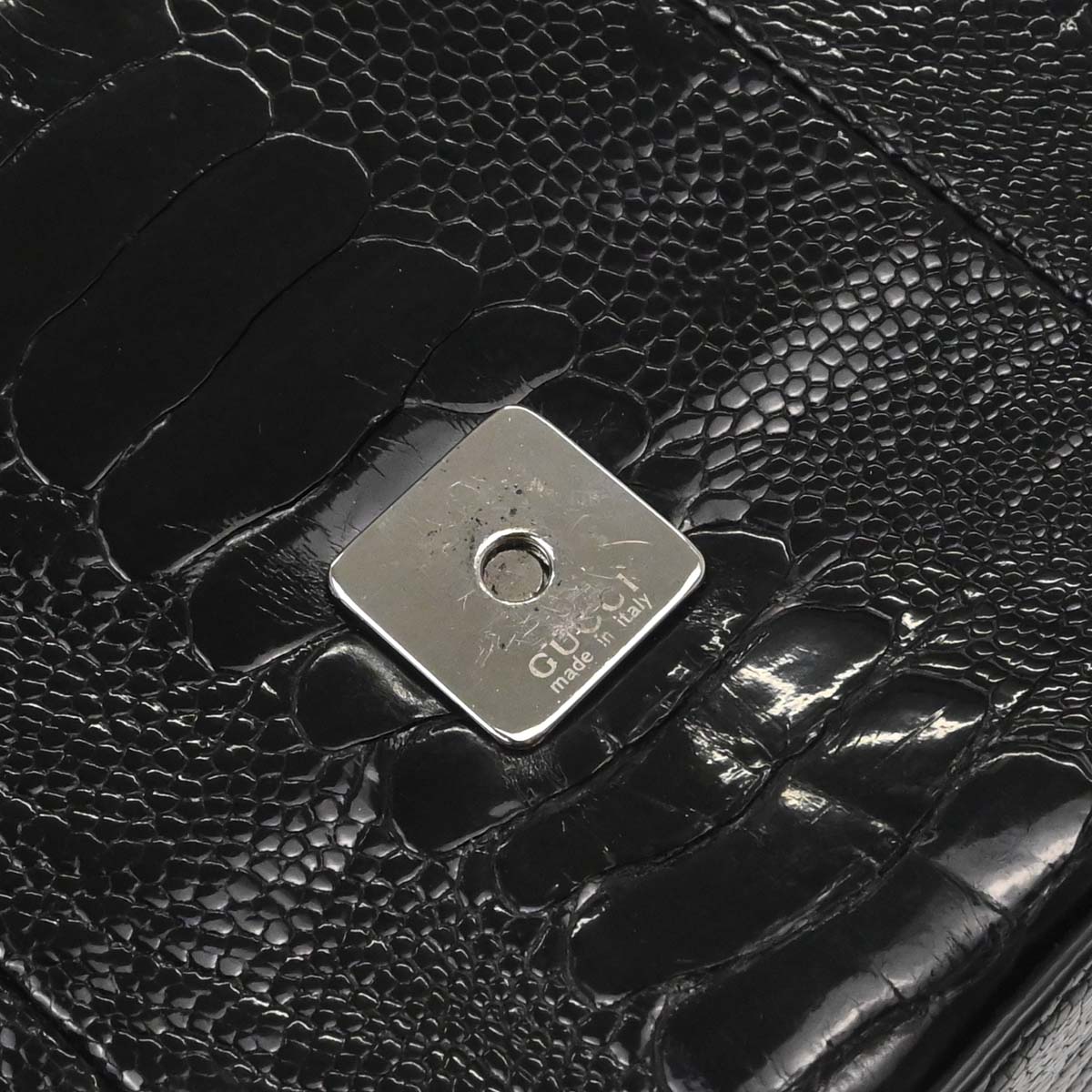Gucci * Black Crocodile Handbag