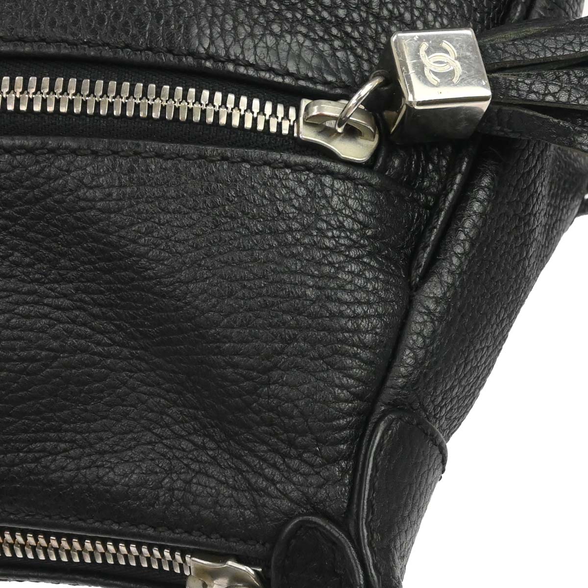 Chanel Black Calfskin Fringe Handbag