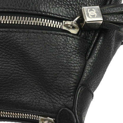 Chanel Black Calfskin Fringe Handbag