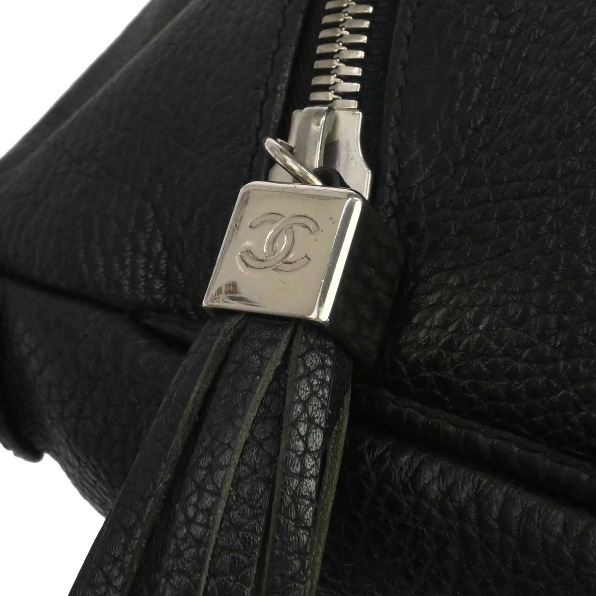 Chanel Black Calfskin Fringe Handbag