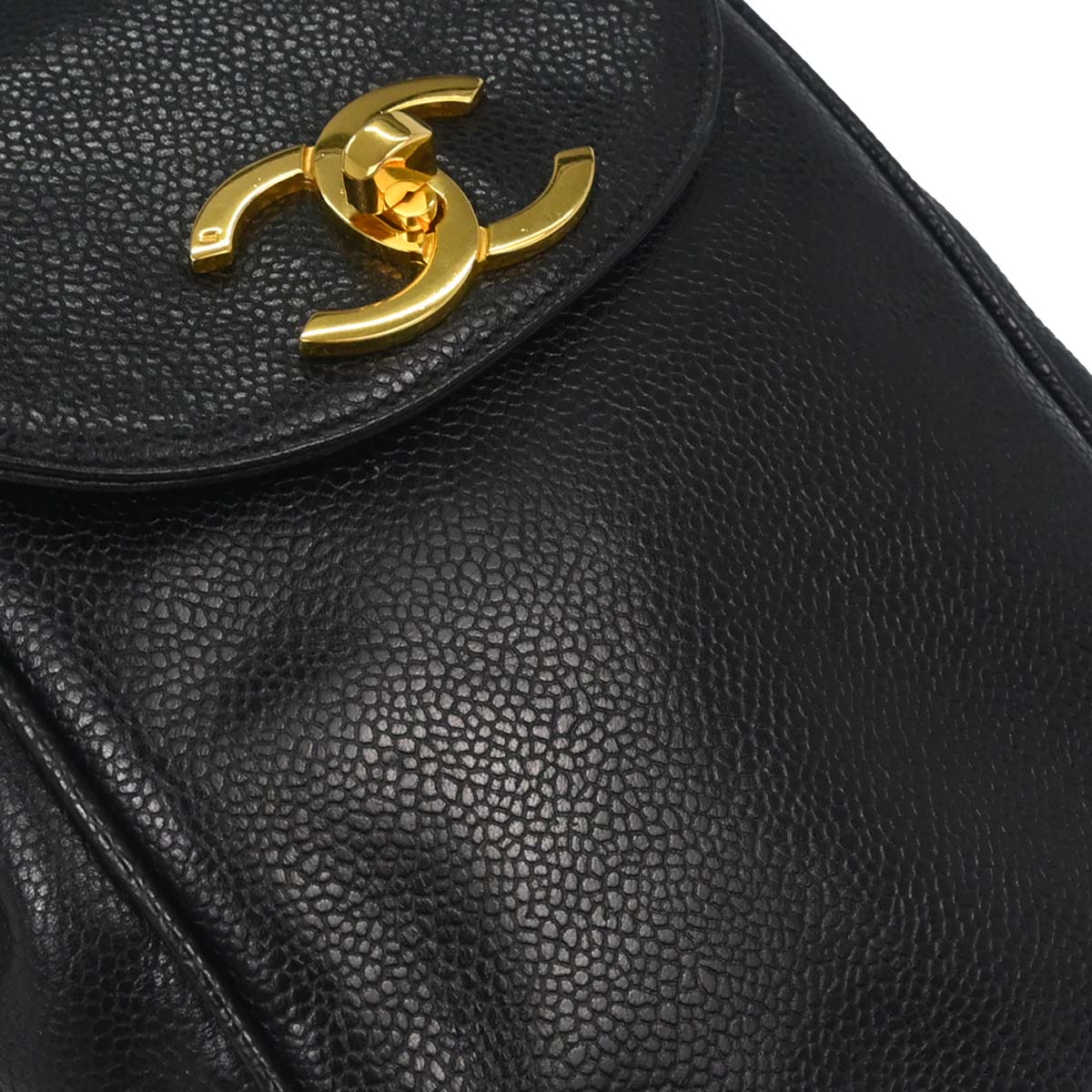 Chanel Black Caviar Skin Shoulder Bag