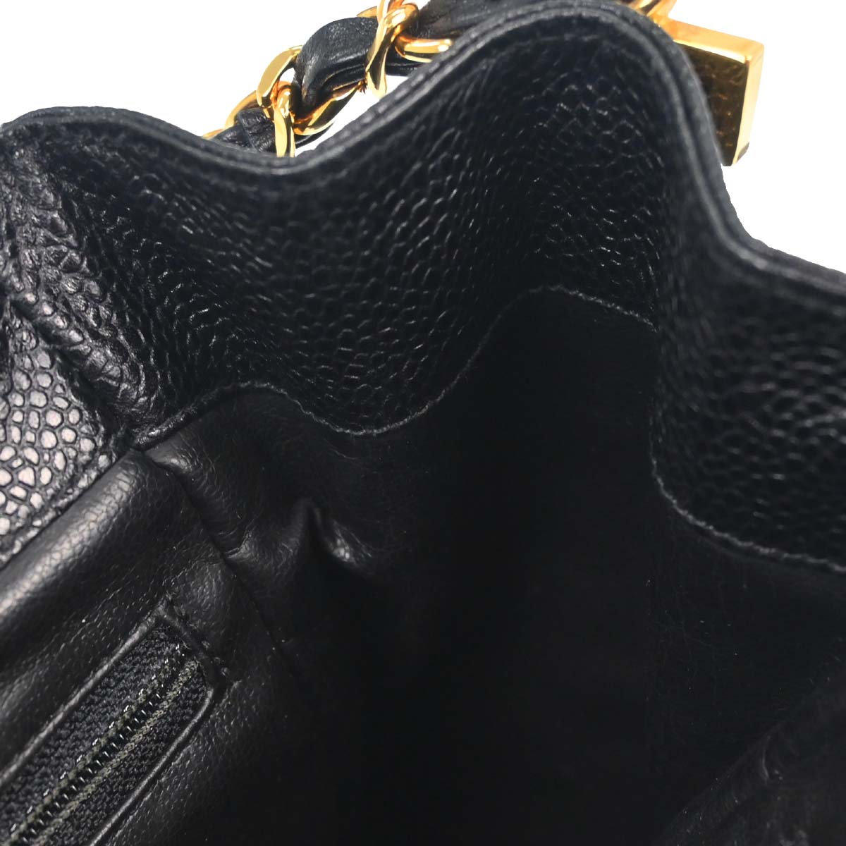 Chanel Black Caviar Skin Shoulder Bag