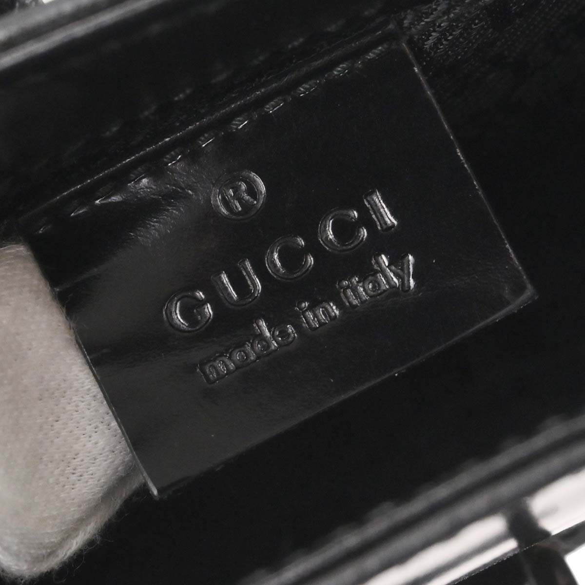 Gucci Black Patent Leather Handbag