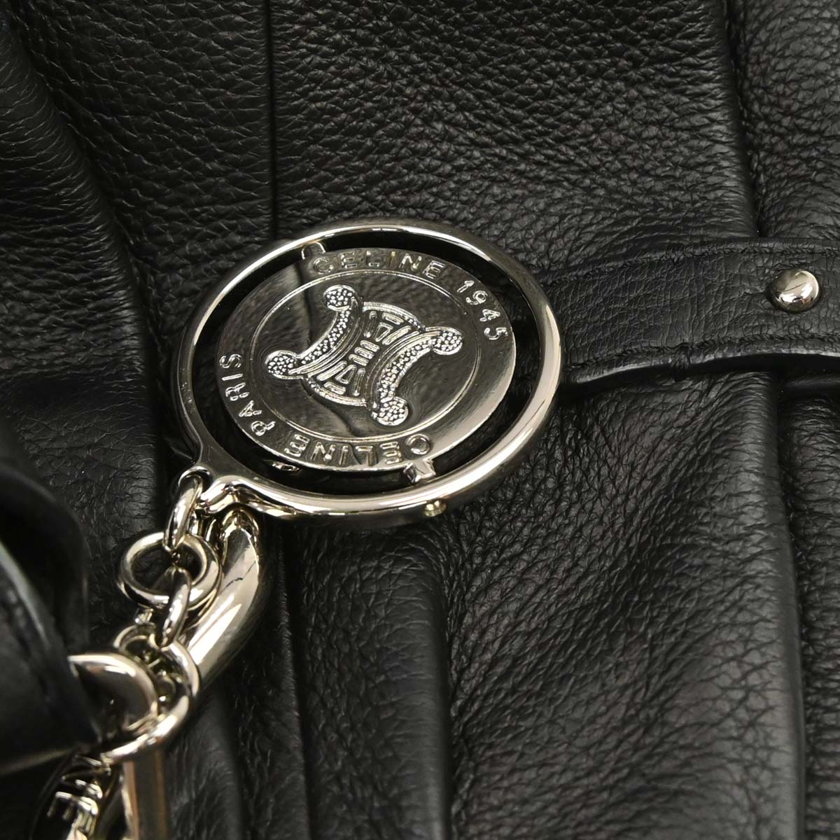 Celine * Black Leather Tote Handbag
