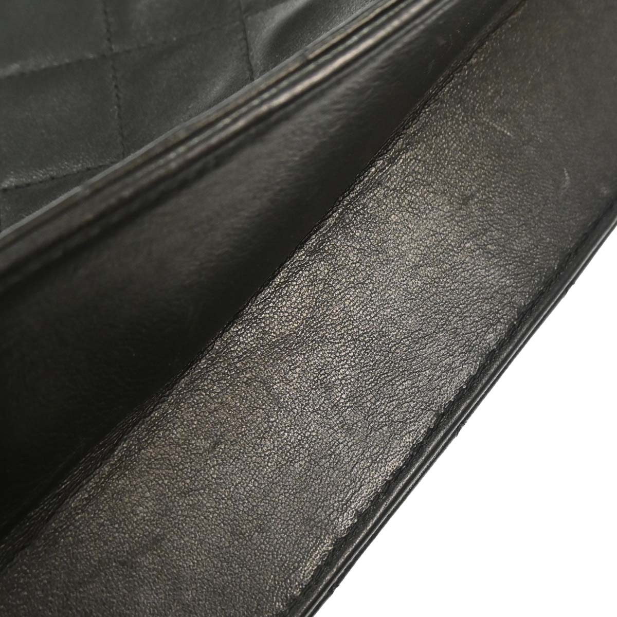 Chanel Black Lambskin Pushlock Small Half Flap Shoulder Bag