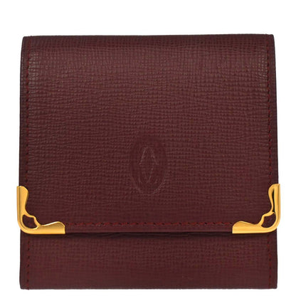 Cartier Must de Cartier Coin Purse Wallet Bordeaux