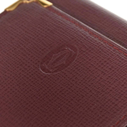 Cartier Must de Cartier Coin Purse Wallet Bordeaux