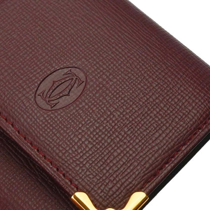 Cartier Must de Cartier Coin Purse Wallet Bordeaux