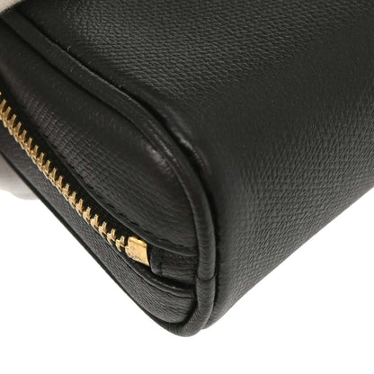 Chanel 2003-2004 Black Leather Coco Button Multi Pouch