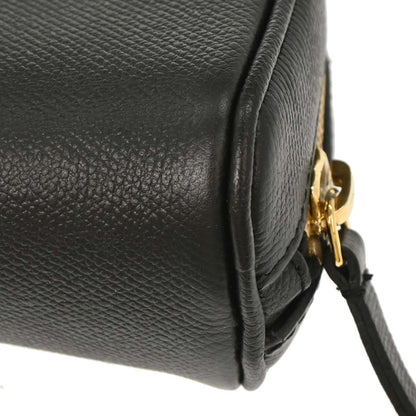 Chanel 2003-2004 Black Leather Coco Button Multi Pouch