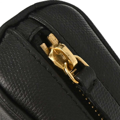 Chanel 2003-2004 Black Leather Coco Button Multi Pouch