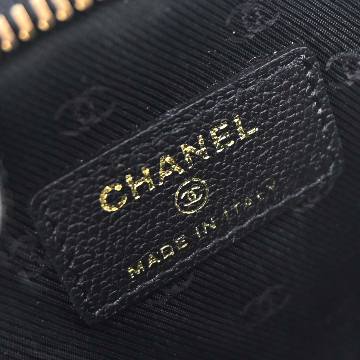 Chanel 2003-2004 Black Leather Coco Button Multi Pouch
