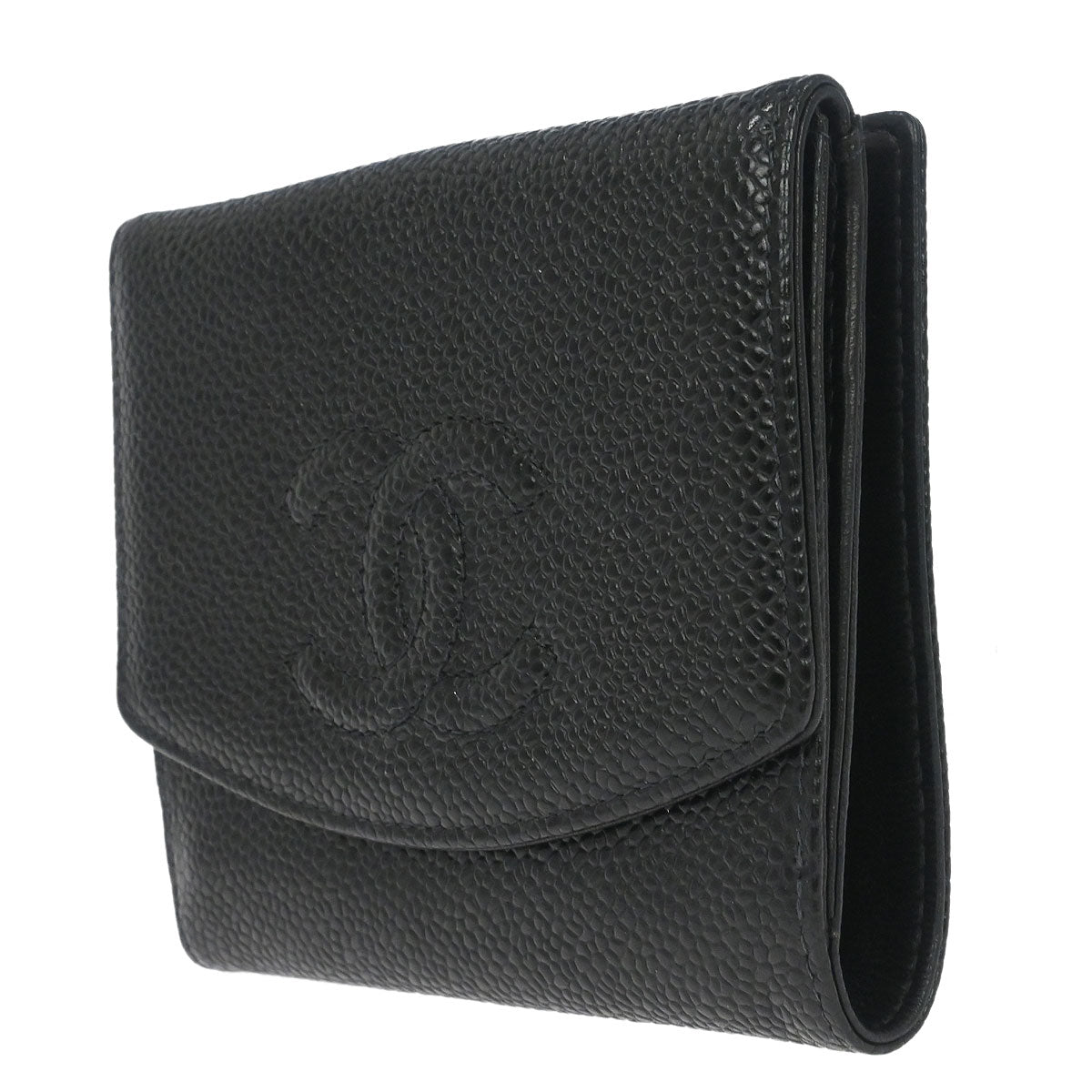 Chanel Black Caviar Skin Coin Purse Wallet