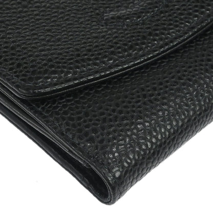 Chanel Black Caviar Skin Coin Purse Wallet