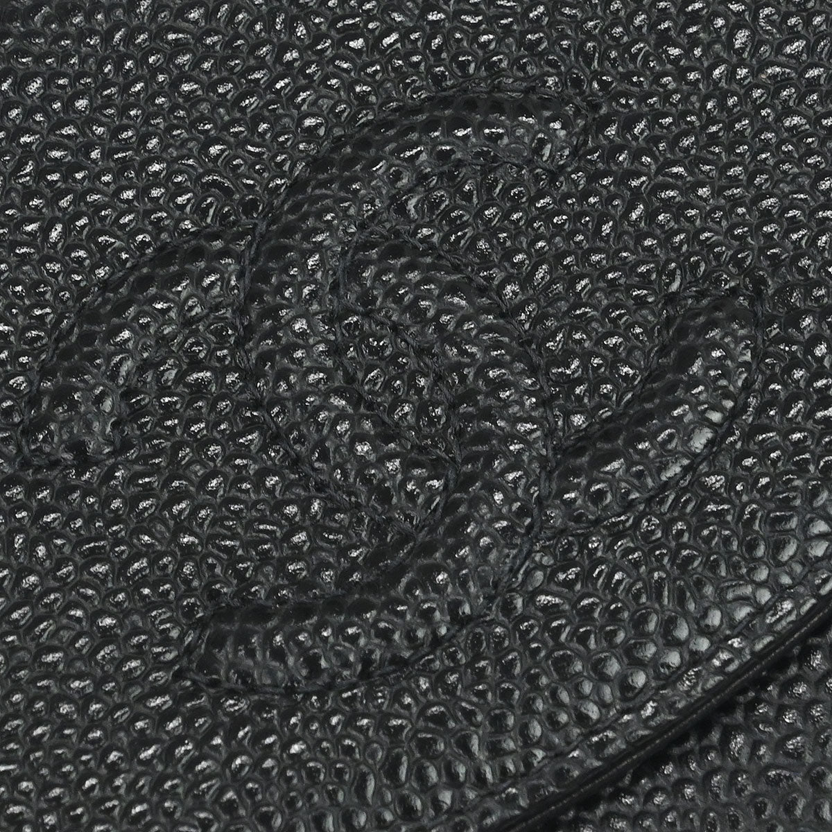 Chanel Black Caviar Skin Coin Purse Wallet