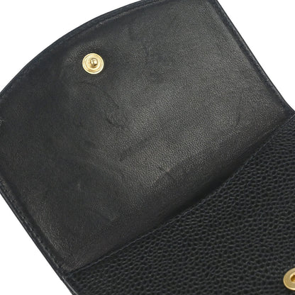 Chanel Black Caviar Skin Coin Purse Wallet