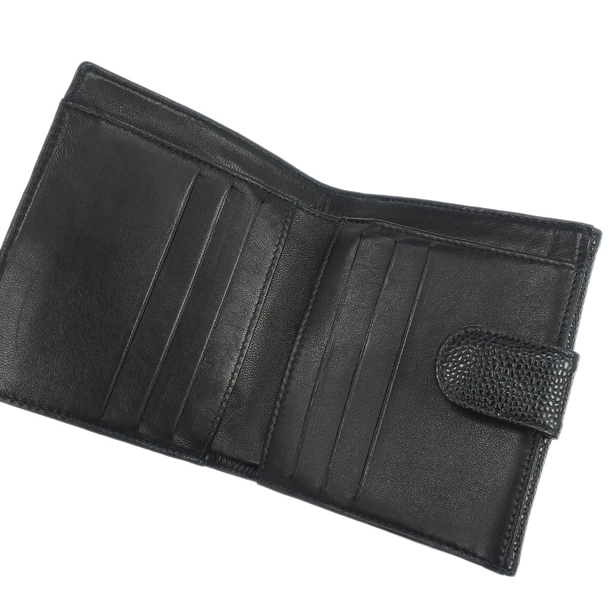 Chanel Black Caviar Skin Coin Purse Wallet
