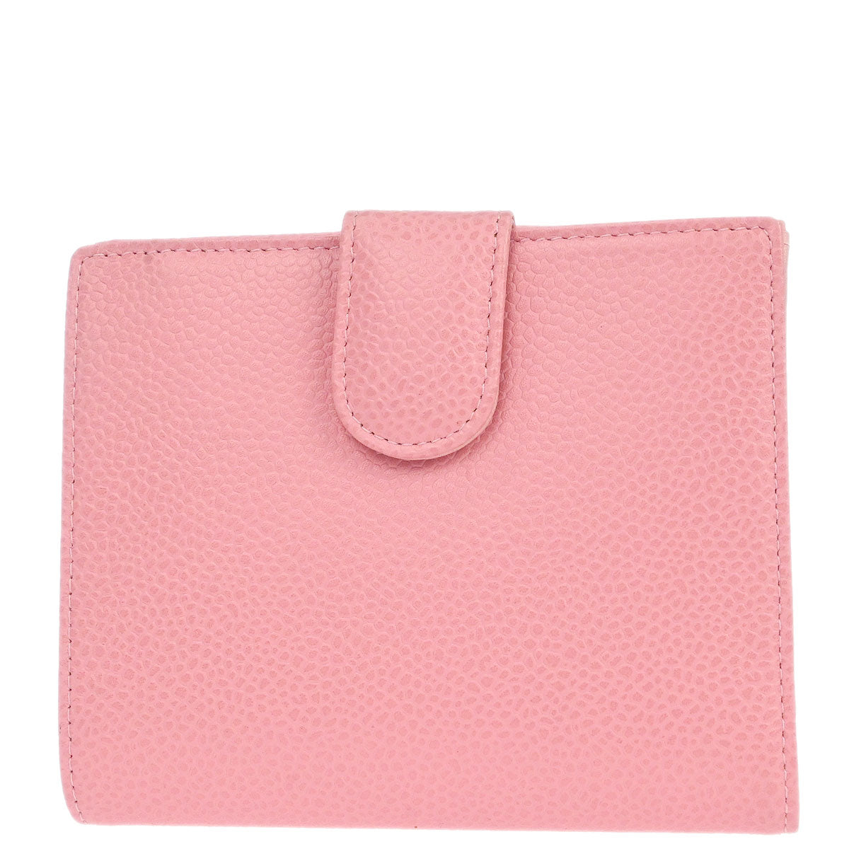 Chanel 2003-2004 Pink Caviar Skin Coin Purse Wallet