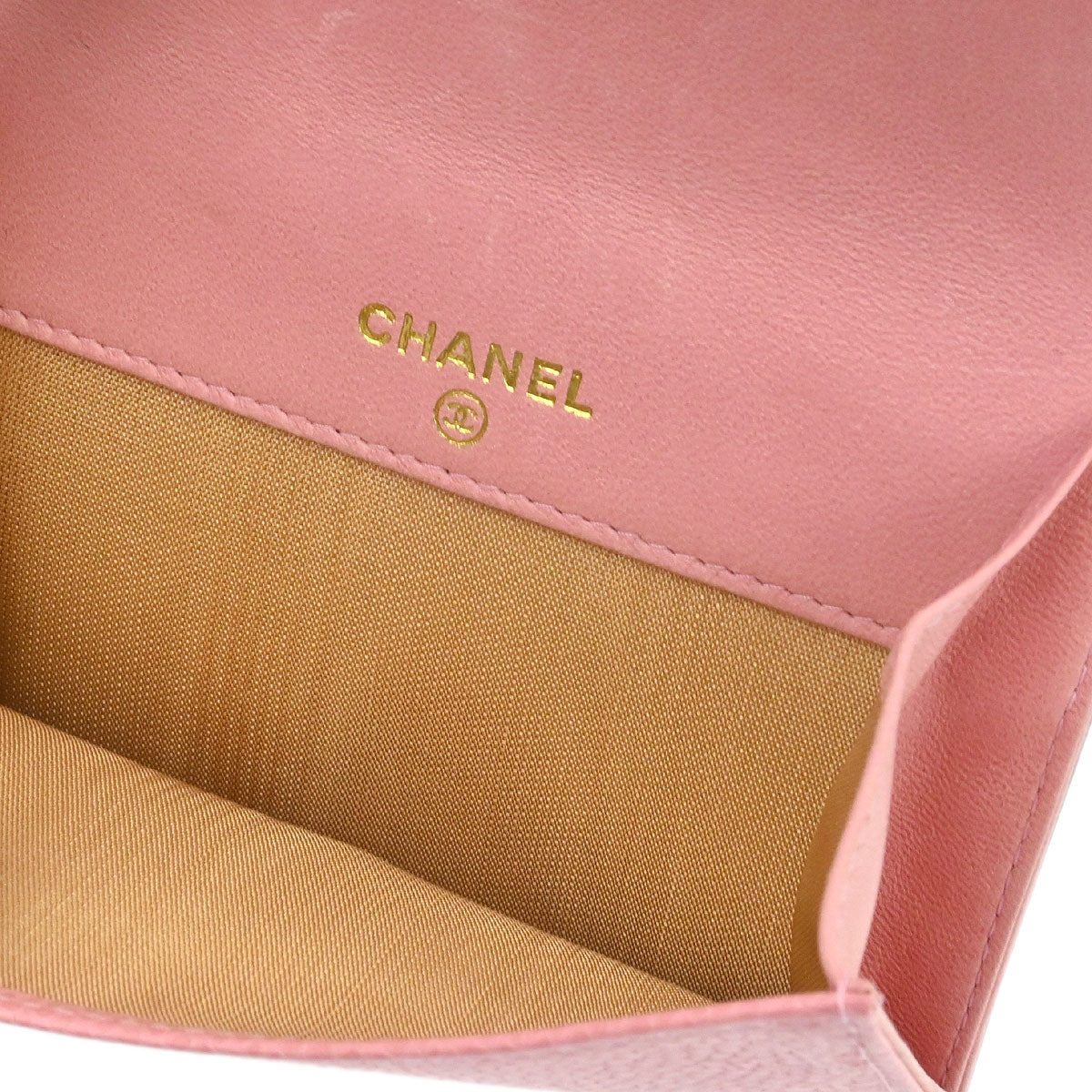 Chanel 2003-2004 Pink Caviar Skin Coin Purse Wallet