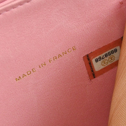 Chanel 2003-2004 Pink Caviar Skin Coin Purse Wallet