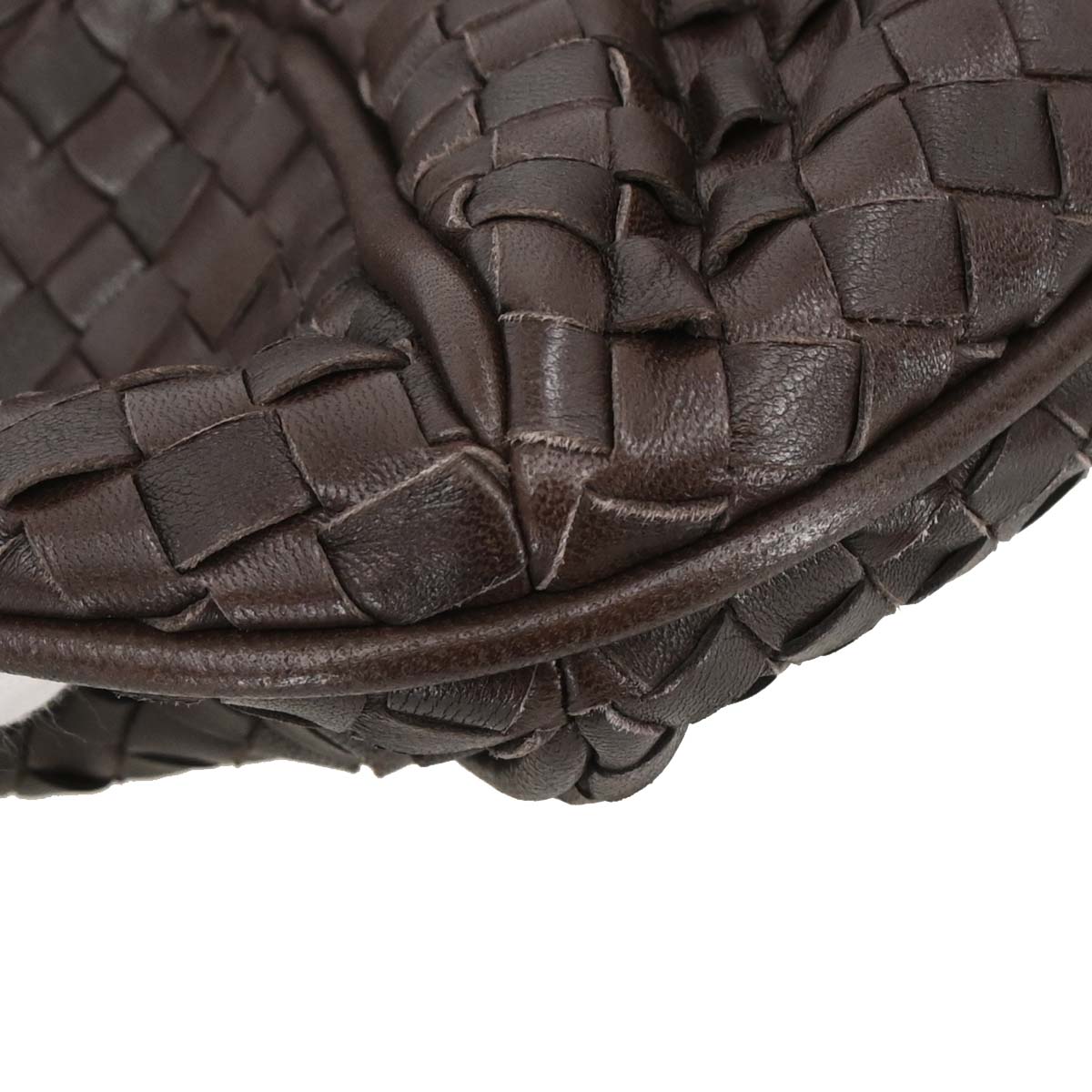 Bottega Veneta Brown Lambskin Intrecciato Handbag
