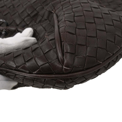 Bottega Veneta Brown Lambskin Intrecciato Handbag
