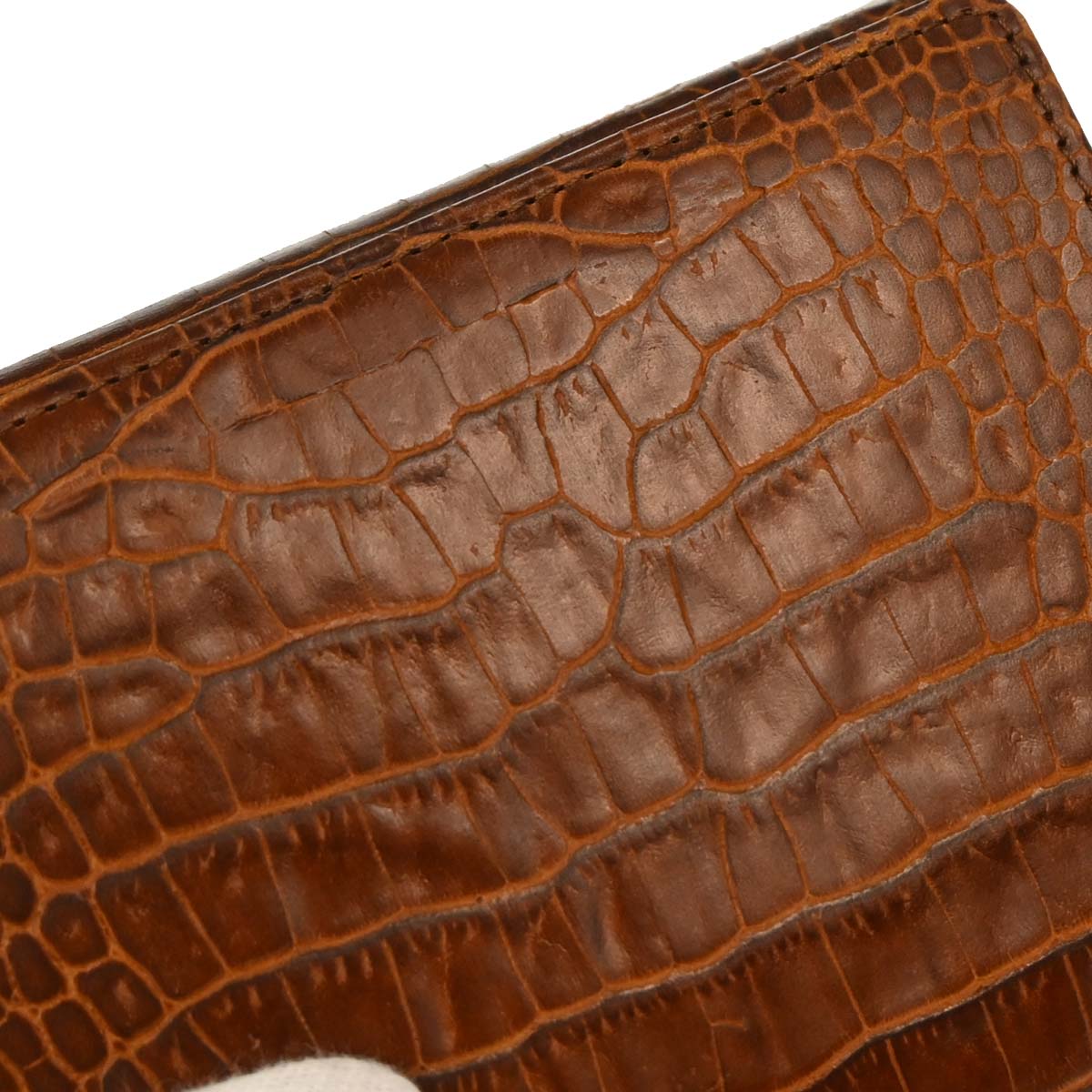 Yves Saint Laurent Brown Embossed Leather Wallet