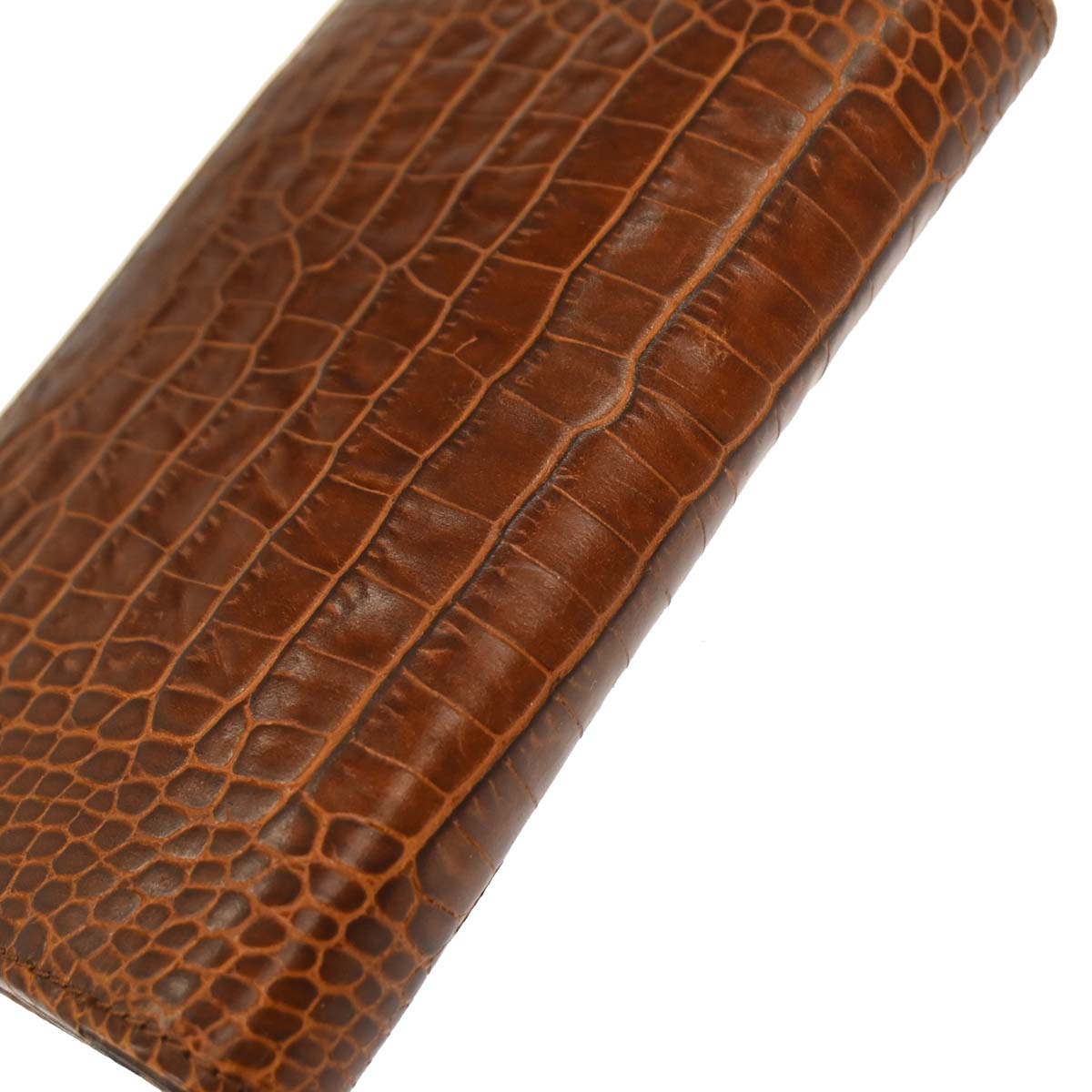 Yves Saint Laurent Brown Embossed Leather Wallet