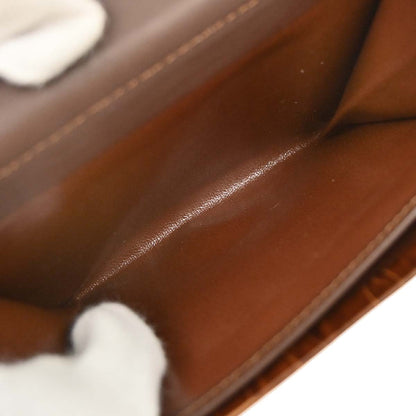 Yves Saint Laurent Brown Embossed Leather Wallet