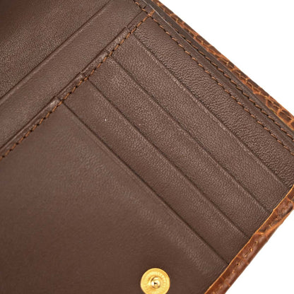 Yves Saint Laurent Brown Embossed Leather Wallet