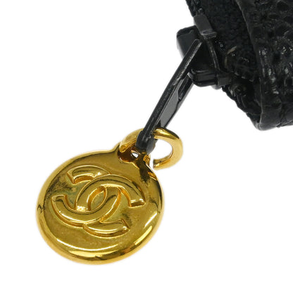 Chanel 1997-1999 Black Caviar Skin Coin Purse Wallet