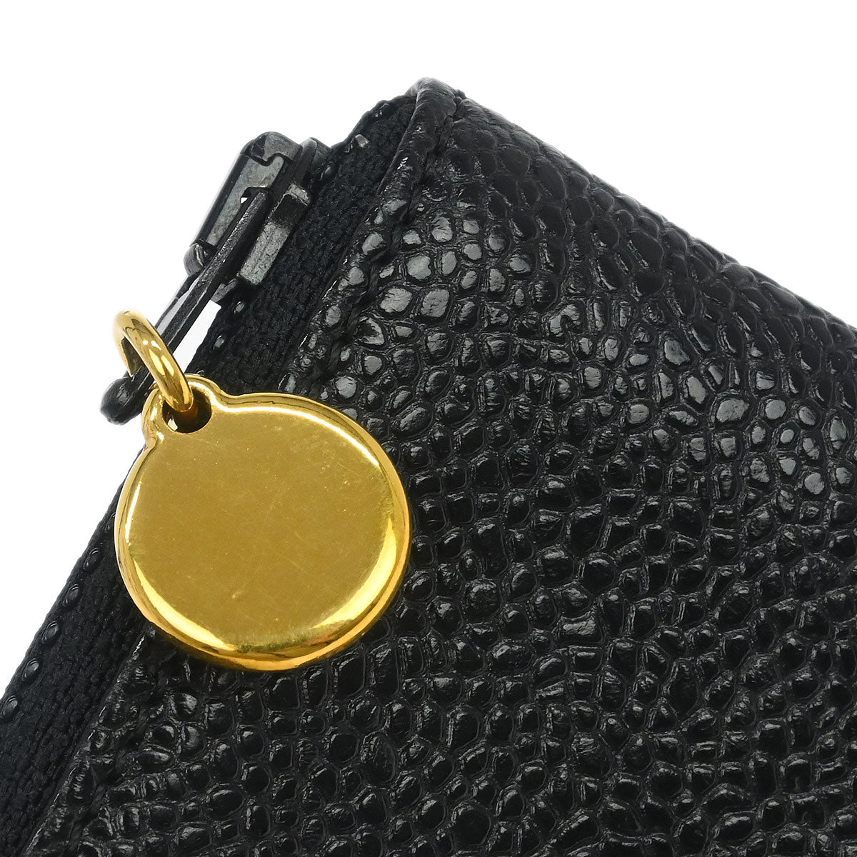 Chanel 1997-1999 Black Caviar Skin Coin Purse Wallet