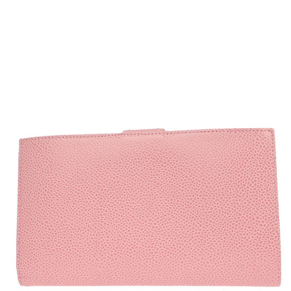 Chanel 2003-2004 Pink Caviar Skin Bifold Wallet
