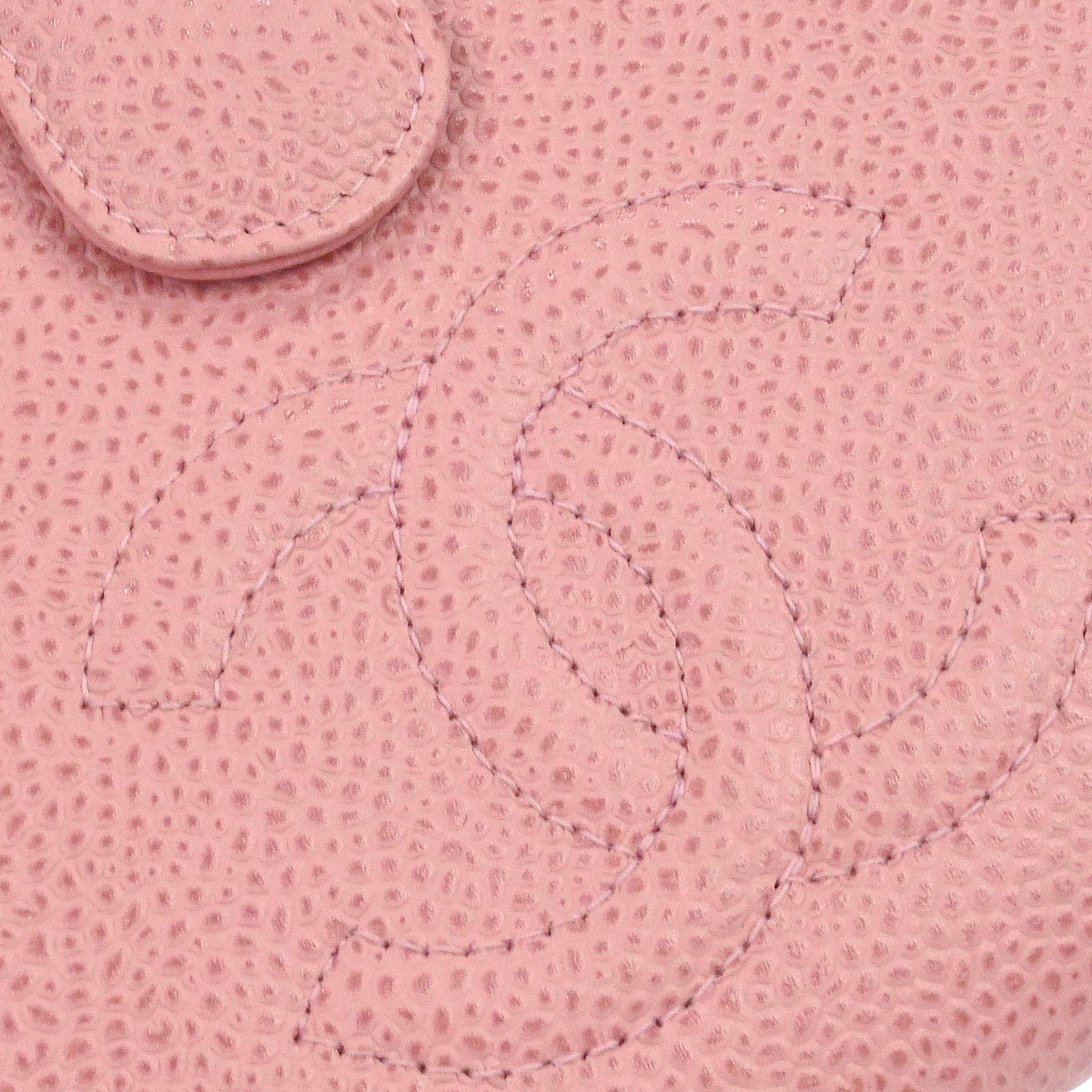 Chanel 2003-2004 Pink Caviar Skin Bifold Wallet