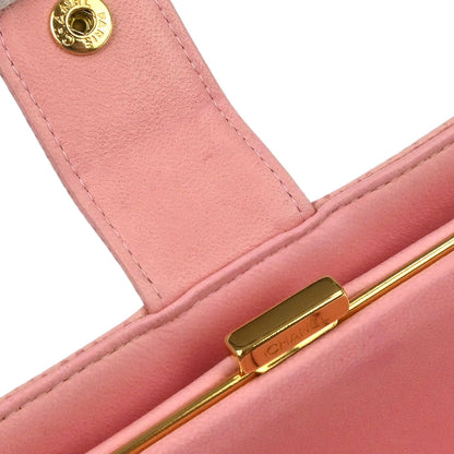 Chanel 2003-2004 Pink Caviar Skin Bifold Wallet
