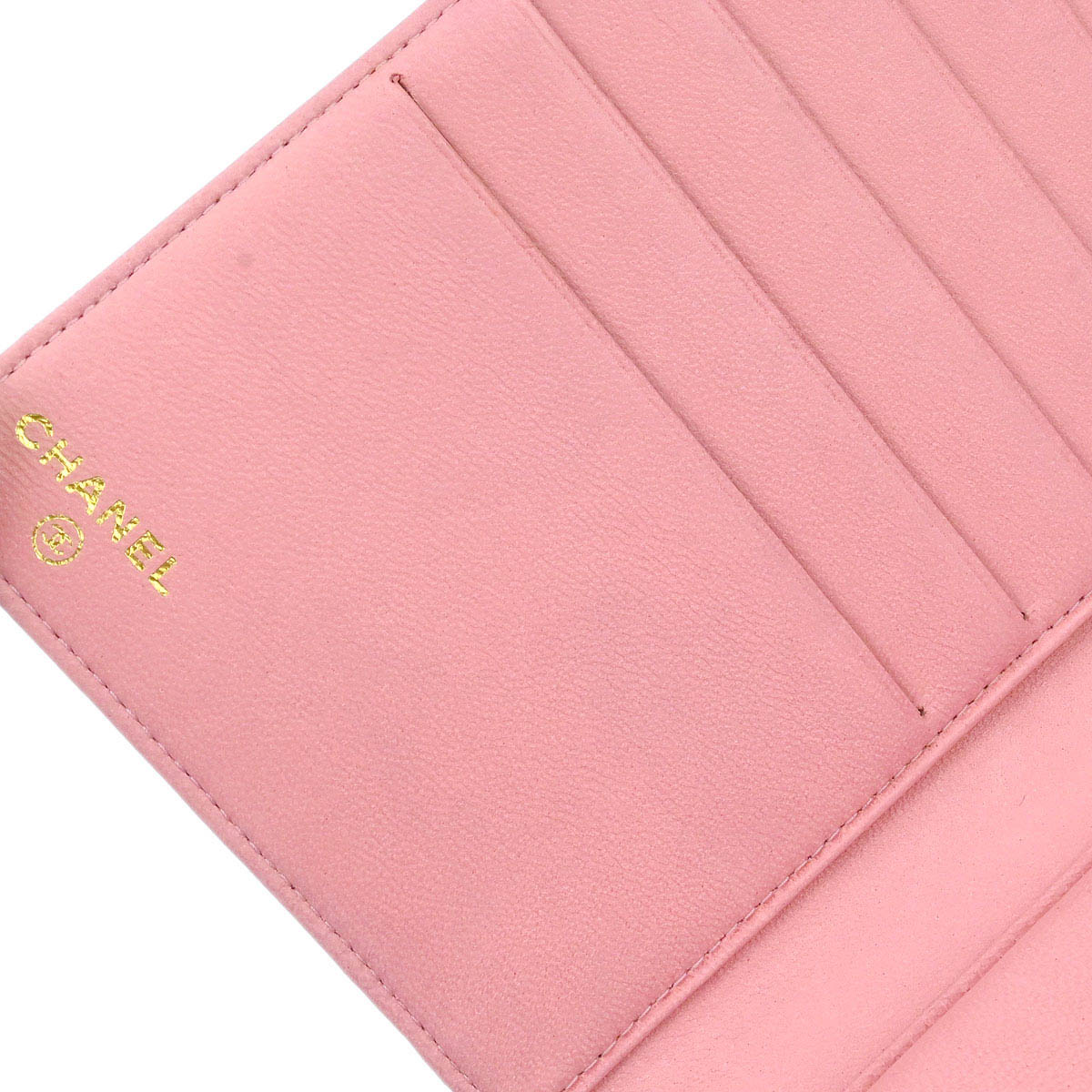 Chanel 2003-2004 Pink Caviar Skin Bifold Wallet