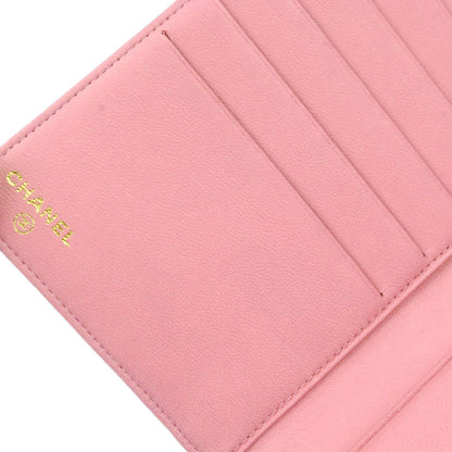 Chanel 2003-2004 Pink Caviar Skin Bifold Wallet