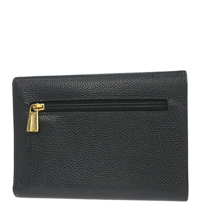 Chanel Black Caviar Skin Trifold Wallet
