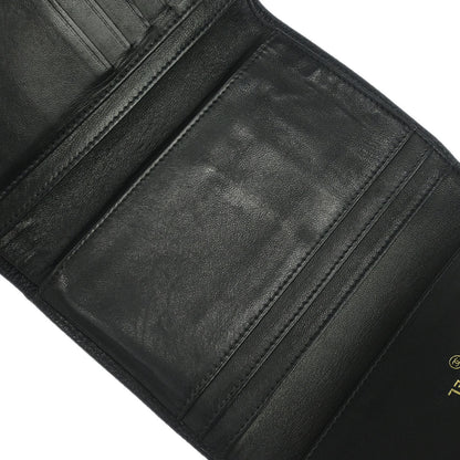 Chanel Black Caviar Skin Trifold Wallet