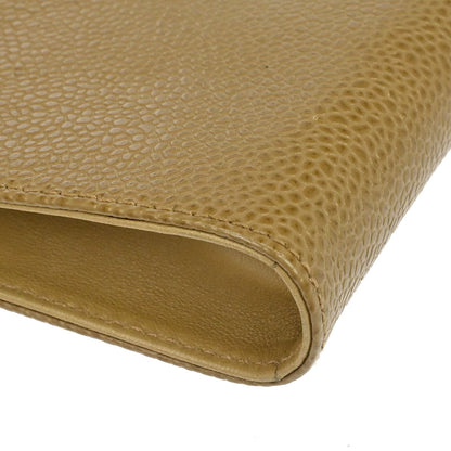 Chanel 1996-1997 Beige Caviar Skin Chain Shoulder Bag Pochette Phone Case