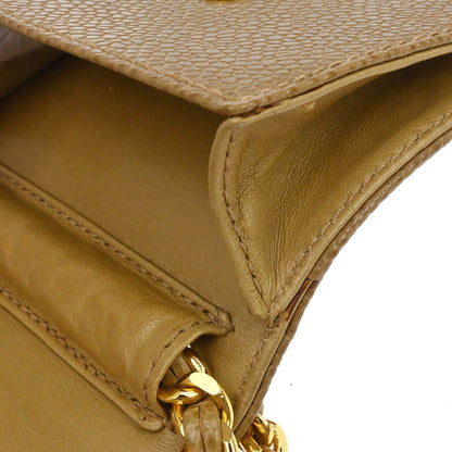 Chanel 1996-1997 Beige Caviar Skin Chain Shoulder Bag Pochette Phone Case