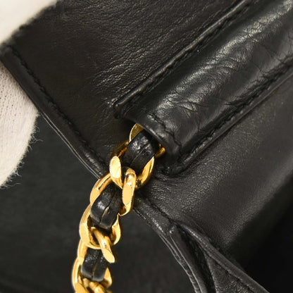 Chanel Black Caviar Skin Chain Shoulder Bag Pochette Phone Case