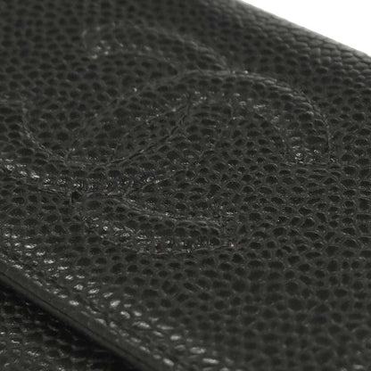 Chanel 2003-2004 Black Caviar Skin Six Hook Key Case Small Good